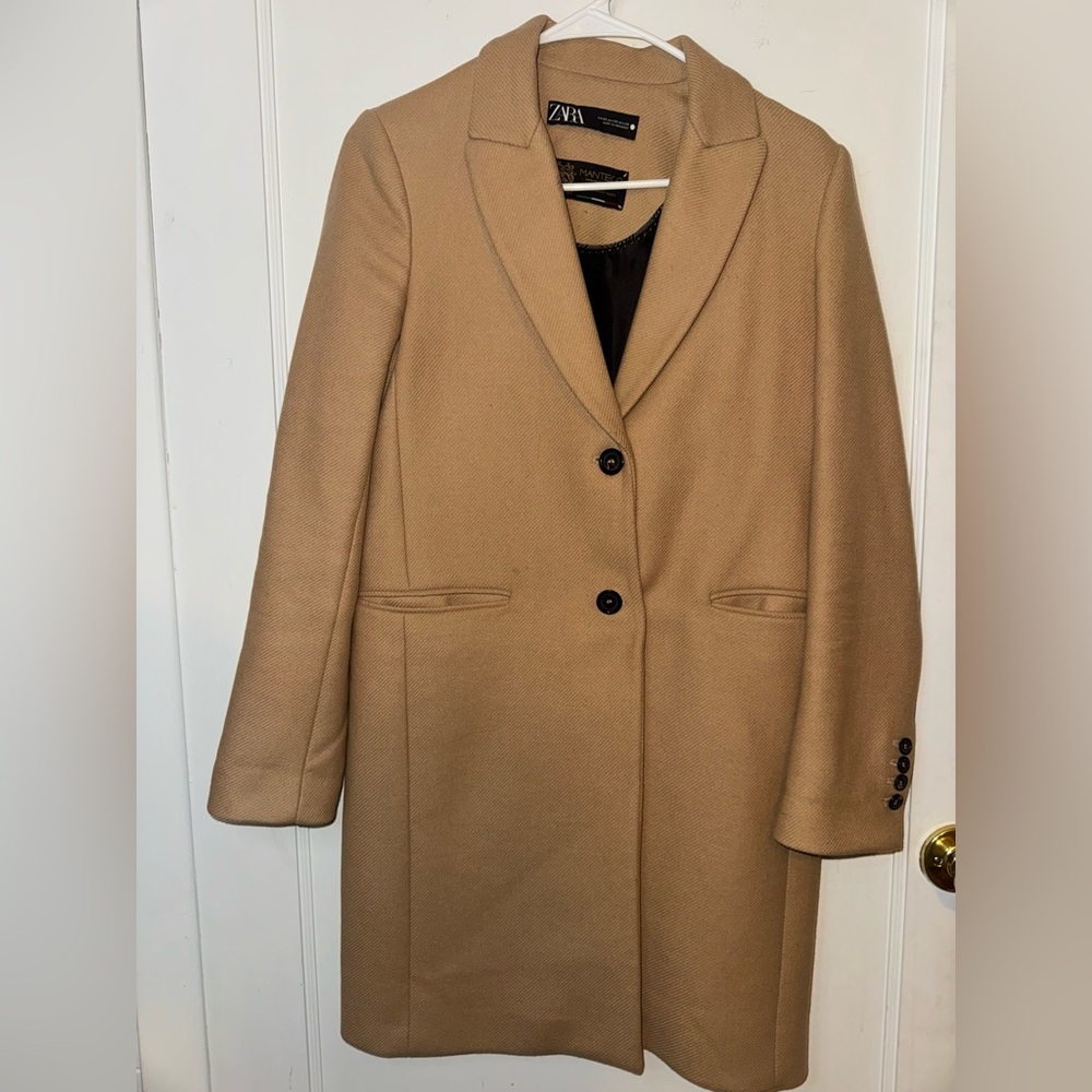 Zara Camel Women's Trench Coat